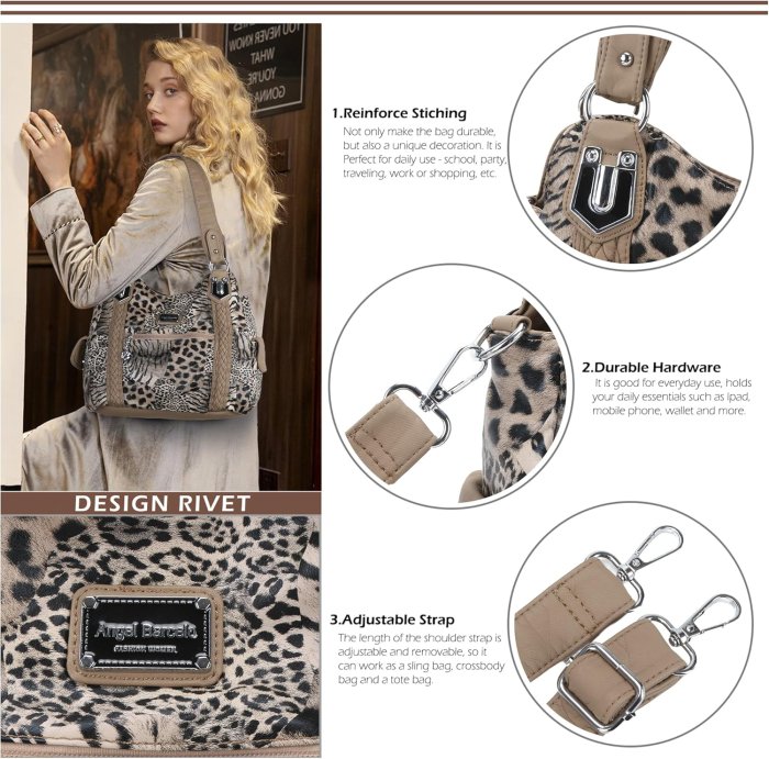 Angel Barcelo Beige Leather Hobo Bag (image 2)