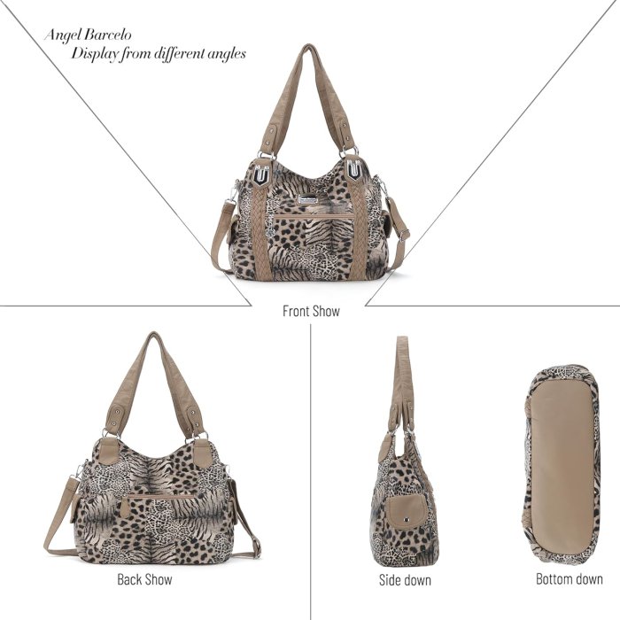 Angel Barcelo Beige Leather Hobo Bag (image 4)