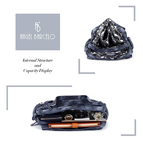 Angel Barcelo Blue Hobo Crossbody Bag (image 4)