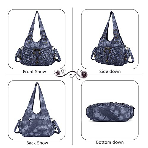 Angel Barcelo Blue Leather Hobo Bag (image 2)
