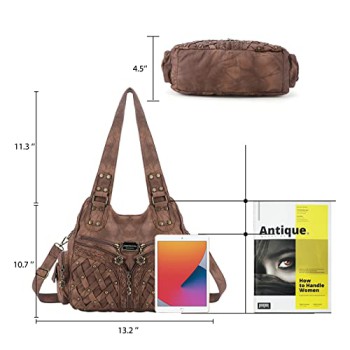 Angel Barcelo Brown Hobo Shoulder Bag
