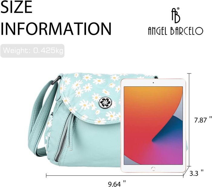 Angel Barcelo Functional Soft Leather Crossbody Bag (image 2)