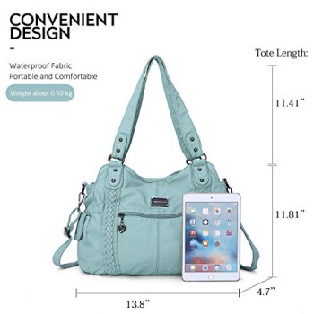 Angel Barcelo Green Leather Hobo Bag
