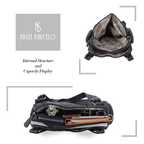 Angel Barcelo Grey Hobo Crossbody Bag (image 4)
