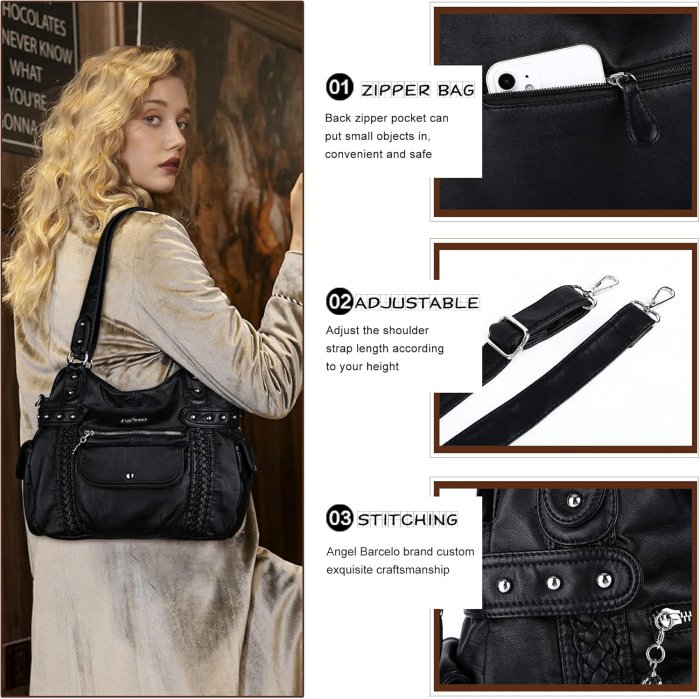 Angel Barcelo Hobo Crossbody Bag for Everyday Use (image 4)