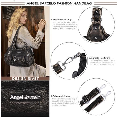 Angel Barcelo Hobo Crossbody Shoulder Bag (image 3)