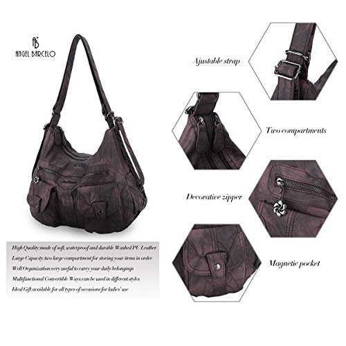 Angel Barcelo Large Leather Backpack Purse (image 3)