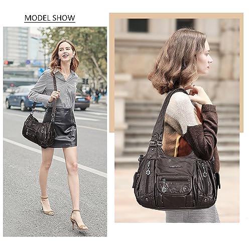 Angel Barcelo PU Leather Hobo Shoulder Bag (image 5)