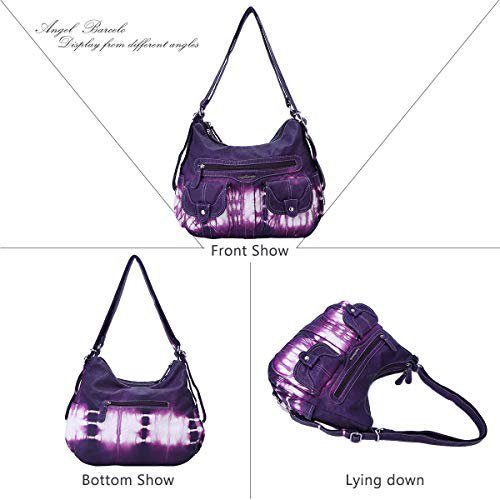 Angel Barcelo Purple Leather Shoulder Bag (image 2)