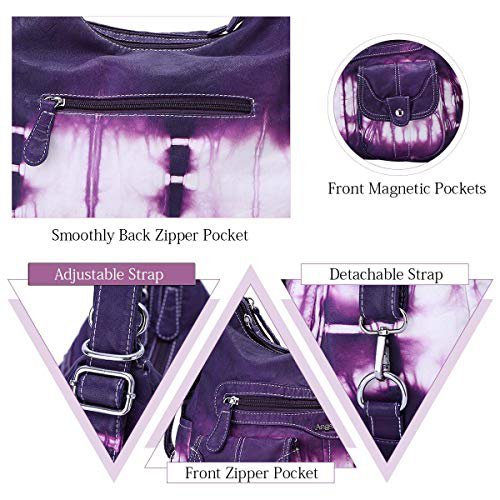 Angel Barcelo Purple Leather Shoulder Bag (image 3)