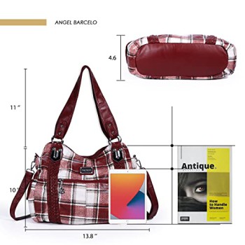 Angel Barcelo Red Leather Hobo Bag