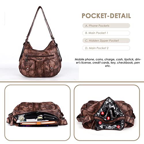 Angel Barcelo Soft Leather Crossbody Bag (Fashion Brown) (image 4)