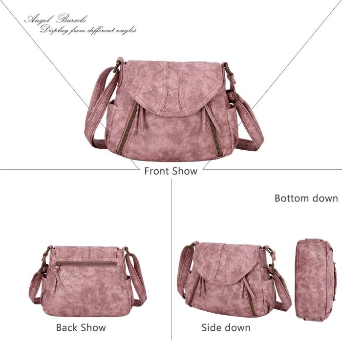 Angel Barcelo Soft Leather Crossbody Lightweight Bag (image 3)
