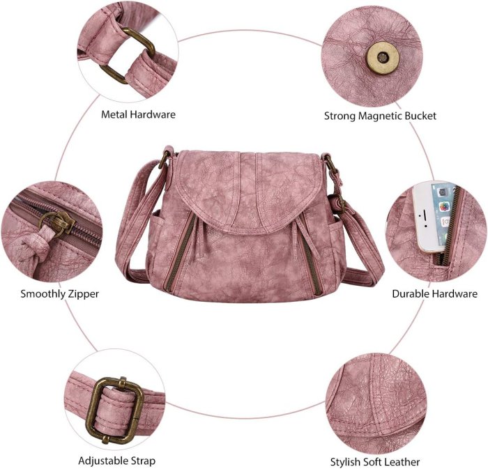 Angel Barcelo Soft Leather Crossbody Lightweight Bag (image 4)