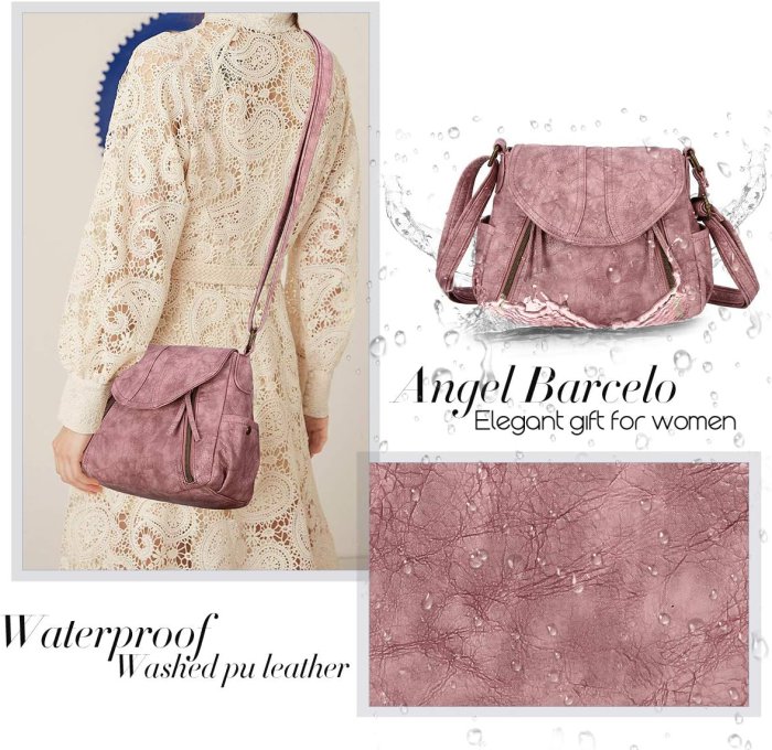 Angel Barcelo Soft Leather Crossbody Lightweight Bag (image 5)