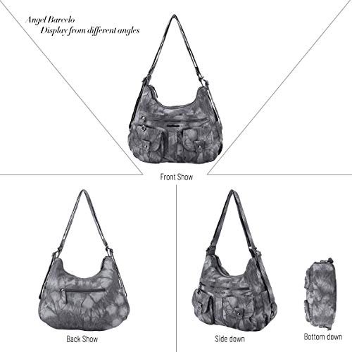 Angel Barcelo Soft Leather Handbag (Dark Grey) (image 2)