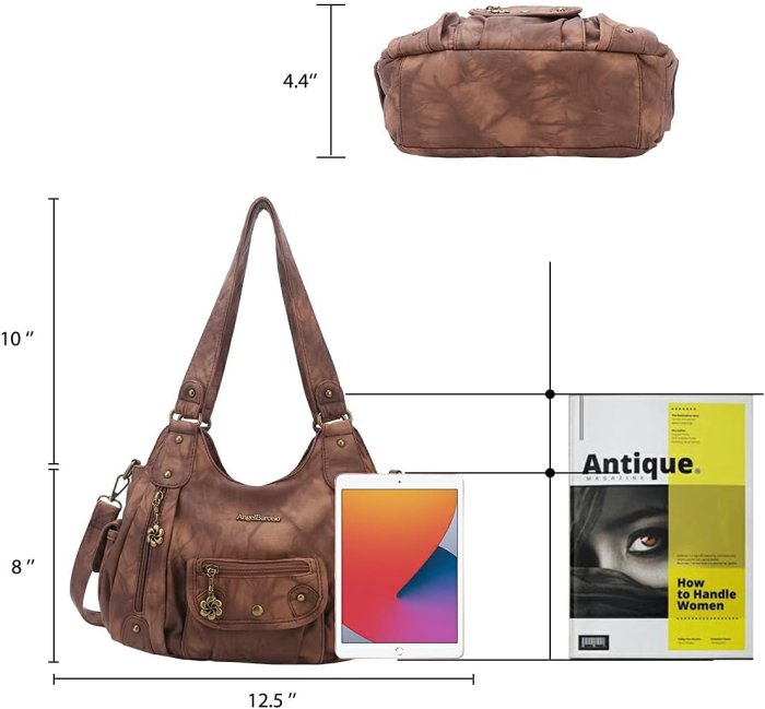 Angel Barcelo Soft PU Leather Crossbody Purse daily Activities (image 2)