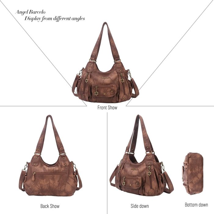 Angel Barcelo Soft PU Leather Crossbody Purse daily Activities (image 3)