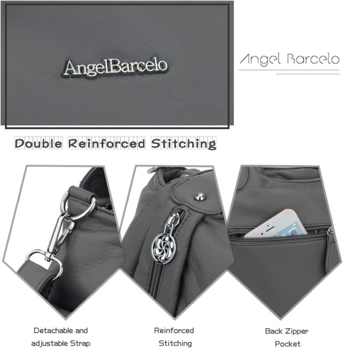 Angel Barcelo Soft PU Leather Crossbody Purse for Easy Organization (image 4)