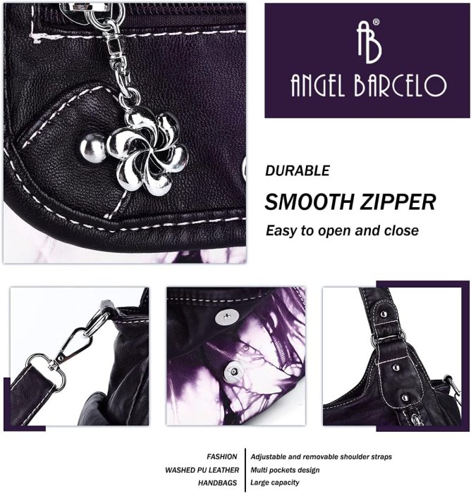 Angel Barcelo Soft PU Leather Crossbody Purse for School (image 4)