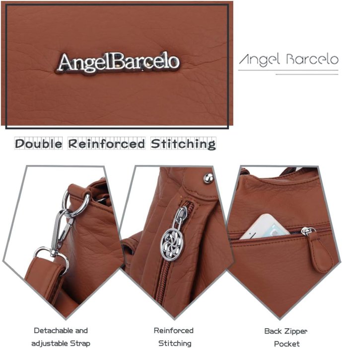 Angel Barcelo Soft PU Leather Crossbody Purse for Shopping (image 4)