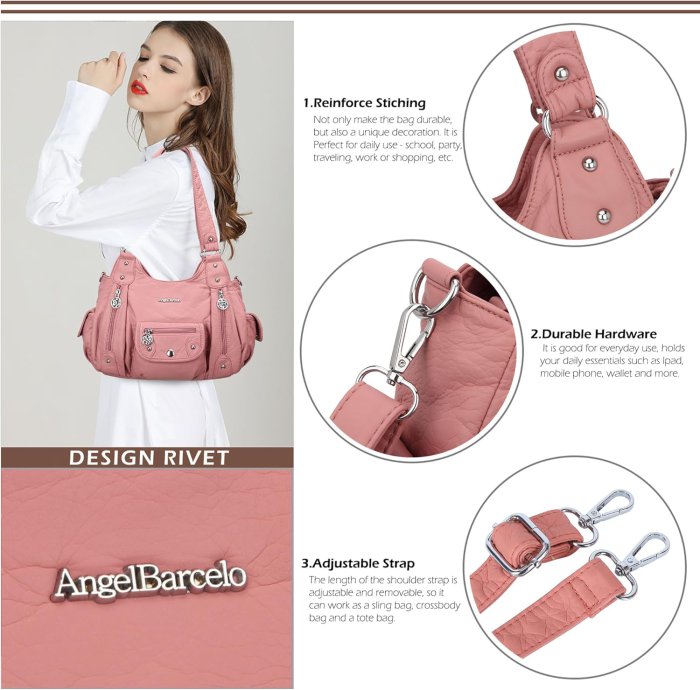 Angel Barcelo Soft PU Leather Crossbody Purse for travel (image 4)