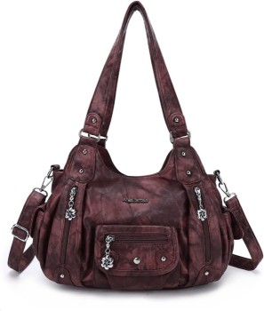 Angel Barcelo Soft PU Leather Crossbody Purse (Pink)