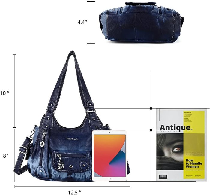 Angel Barcelo Soft PU Leather Crossbody Shoulder Bag (Fashion Blue) (image 2)