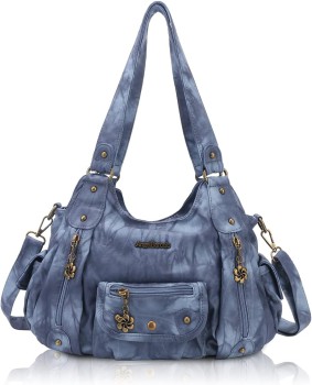 Angel Barcelo Soft PU Leather Crossbody Shoulder Bag (J. Blue)