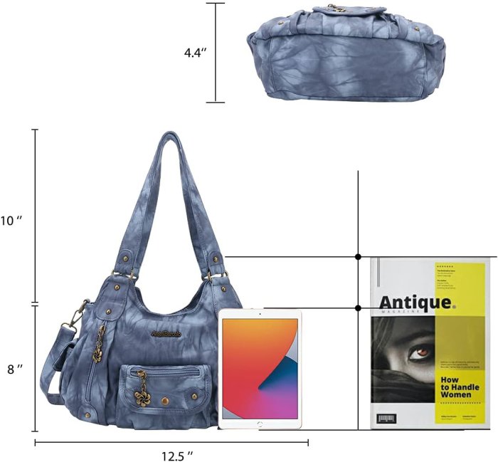 Angel Barcelo Soft PU Leather Crossbody Shoulder Bag (J. Blue) (image 2)