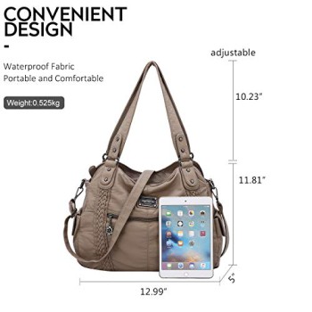 Angel Barcelo Soft PU Leather Hobo Shoulder Bag