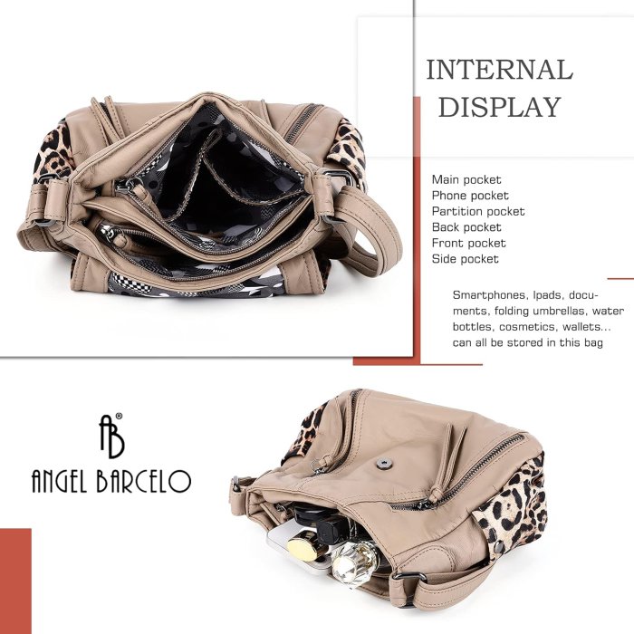 Angel Barcelo Well Organized Soft Leather Crossbody Bag (image 5)