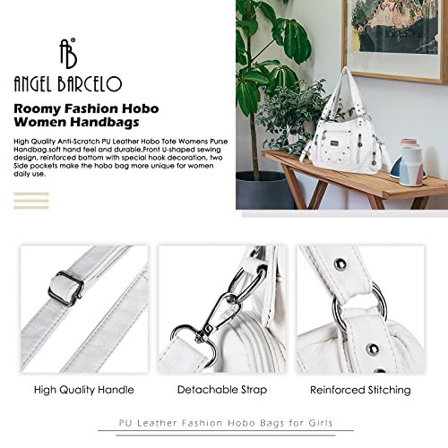 Angel Barcelo White Hobo Crossbody Bag (image 3)