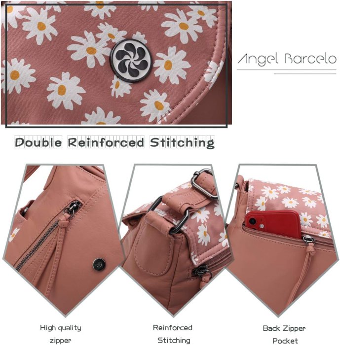 Soft Leather Crossbody Bag (Angel Barcelo) (image 4)